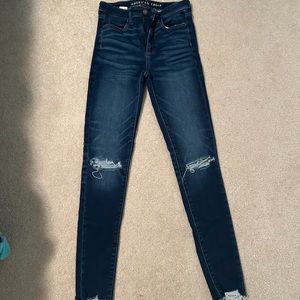 american eagle high rise jeggings